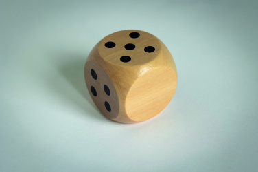 Logotrade promotional product picture of: Schima wooden dice 5cm dia