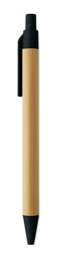 Logotrade corporate gift image of: Push button ball pen in bamboo