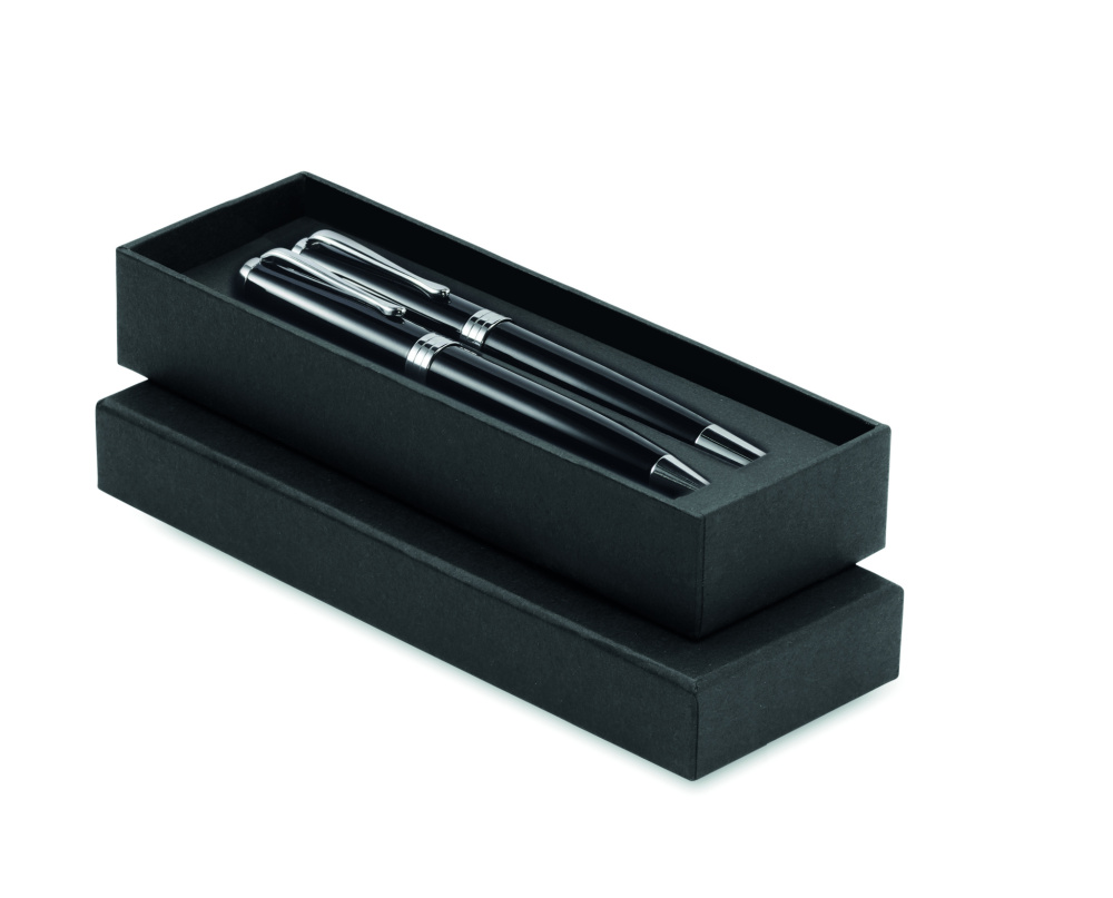 Logo trade promotional items image of: Ball pen and roller set