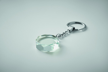 Logotrade corporate gift image of: Glass round award key ring