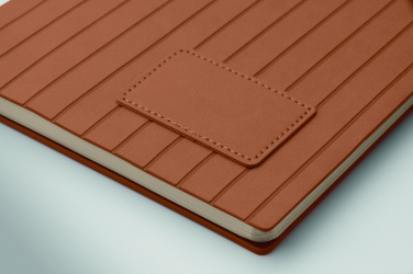 Logo trade promotional merchandise image of: A5 notebook in smokey PU