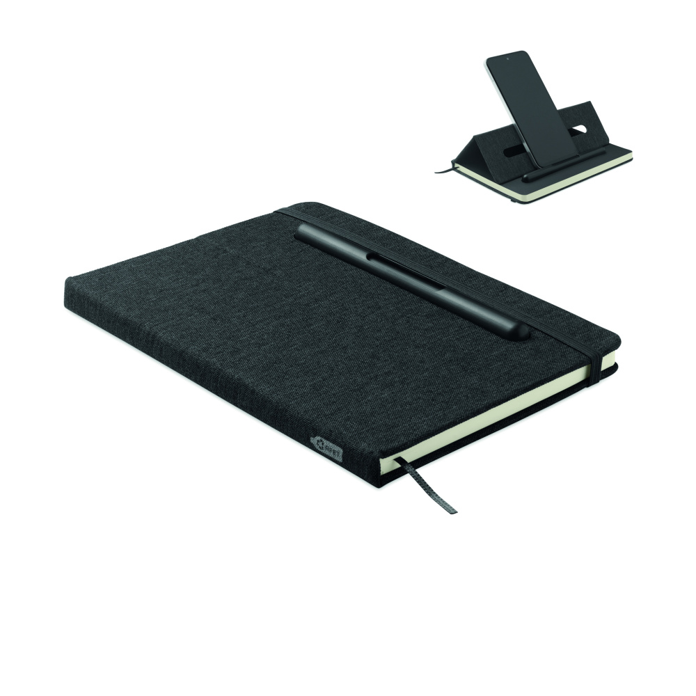 Logotrade promotional gift image of: A5 notebook with phone holder