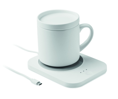 Logo trade advertising products picture of: Wireless charger mug warmer set