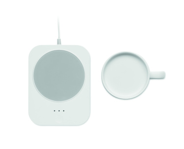 Logo trade promotional giveaways picture of: Wireless charger mug warmer set