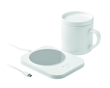 Logotrade business gifts photo of: Wireless charger mug warmer set
