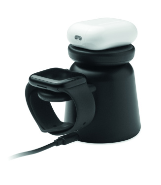 Logotrade promotional merchandise image of: 3 in 1 wireless charger 15W