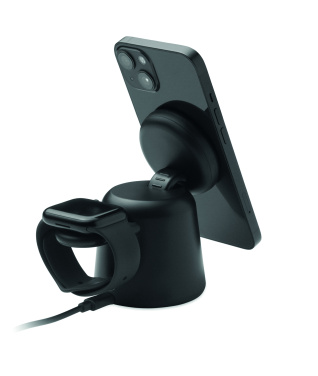 Logotrade promotional giveaway image of: 3 in 1 wireless charger 15W