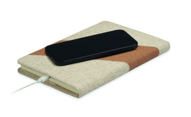 Logo trade business gift photo of: A5 notebook with 15W charger