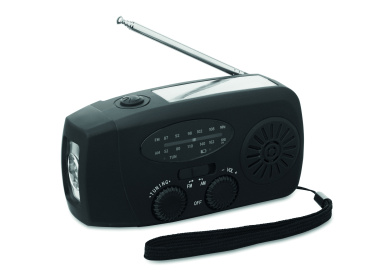 Logo trade promotional merchandise picture of: Portable radio with LED torch