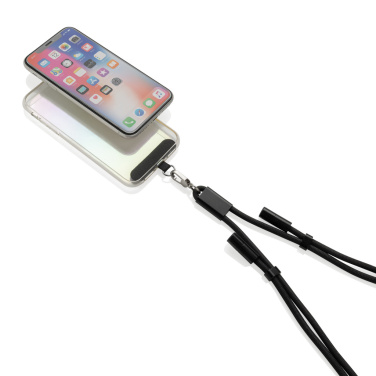 Logotrade promotional gift picture of: LoopAmp RCS RPET adjustable phone cord with 60W cable
