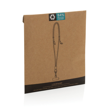 Logo trade advertising product photo of: LoopAmp RCS RPET adjustable phone cord with 60W cable