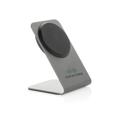 Logotrade corporate gift picture of: Terra aluminium 15W magnetic wireless charging phone stand