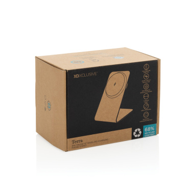 Logo trade promotional items picture of: Terra aluminium 15W magnetic wireless charging phone stand