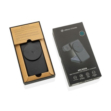 Logo trade promotional products picture of: Urban Vitamin Arcadia RCS rplastic 15W 3in1 magnetic charger
