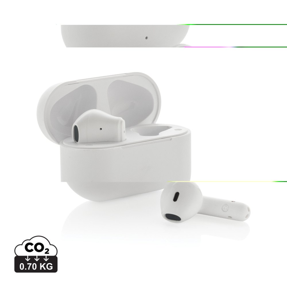 Logotrade promotional item image of: Tunevo RCS recycled plastic wireless earbuds