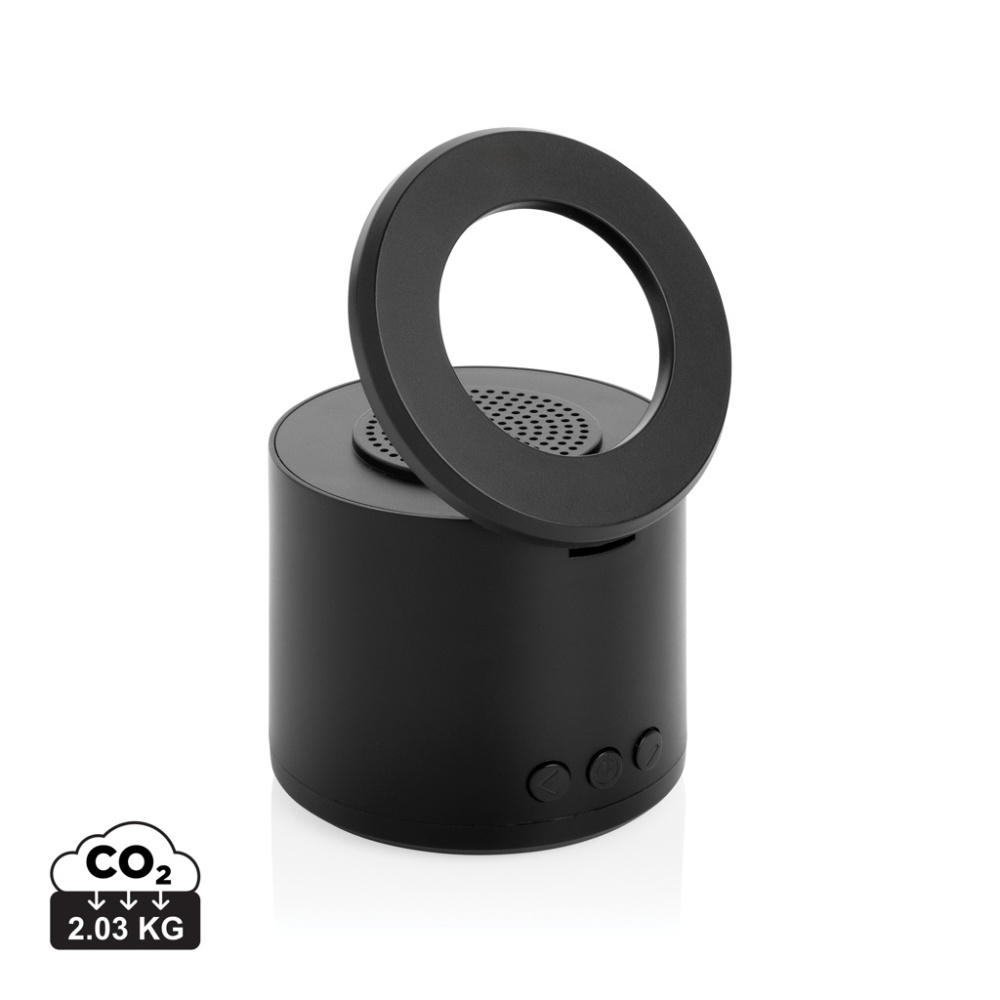 Logo trade promotional merchandise picture of: Magpulse RCS recycled plastic 3W speaker w/magnetic holder