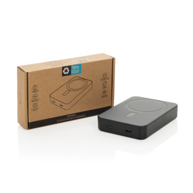 Logo trade advertising products picture of: Amporia RCS recycled plastic 10.000mAh magnetic powerbank