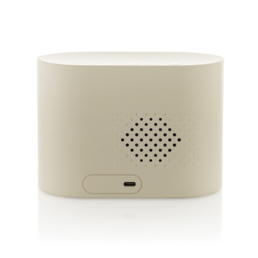 Logo trade promotional gift photo of: LumaRise RCS reycled plastic white noise alarm clock