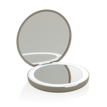 Logo trade promotional items image of: Lumora RCS recycled plastic LED re-chargeable make-up mirror