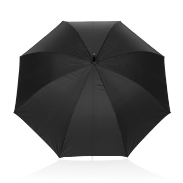 Logo trade promotional gifts image of: Swiss Peak Vero Aware™ RPET 25” umbrella w luxe handle