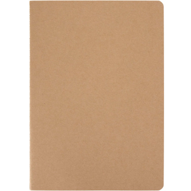 Logo trade promotional products image of: Slyk A5 kraft cahier notebook with ruled pages