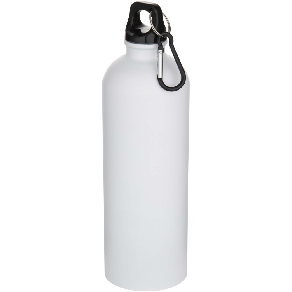 Logo trade promotional merchandise picture of: Oregon 750 ml matte RCS recycled single wall stainless steel water bottle with carabiner