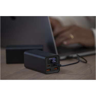 Logo trade promotional giveaway photo of: Acamar 20.000 mAh 70W recycled aluminium laptop power bank