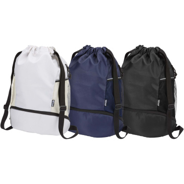 Logo trade promotional merchandise picture of: Nomad GRS recycled sports drawstring bag with bottom compartment 18L