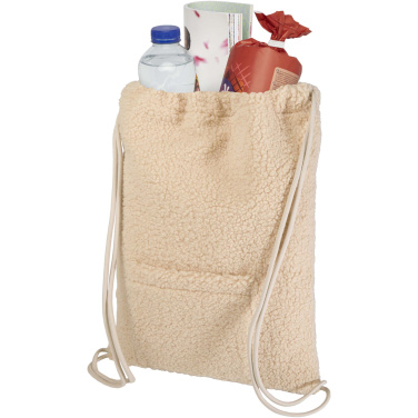 Logo trade promotional gifts image of: Bear GRS recycled sherpa drawstring backpack 9L