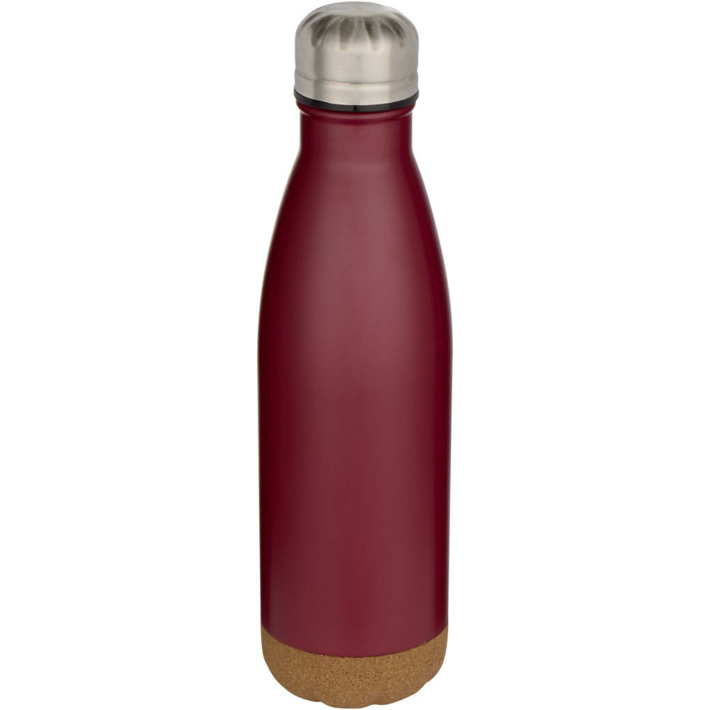 Logo trade corporate gifts image of: Cove 500 ml double wall vacuum insulated stainless steel water bottle with cork details