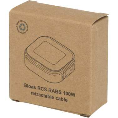 Logotrade promotional items photo of: Gloas 5-in-1 recycled retractable data sync and 100W fast charge cable with smartphone tool kit