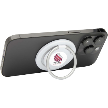 Logo trade business gift photo of: Albali recycled plastic magnetic phone holder with ring stand