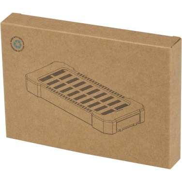 Logotrade promotional gifts photo of: Altair 5000 mAh 10W recycled plastic rugged solar power bank with built-in torch