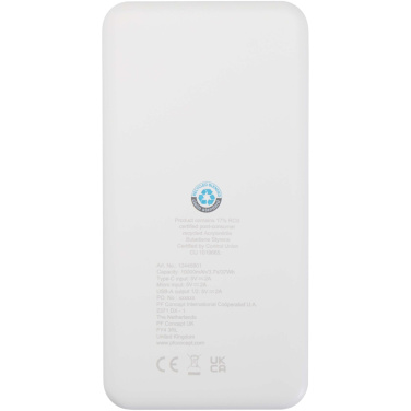 Logo trade corporate gifts picture of: Intan 10.000 mAh 10W recycled plastic power bank