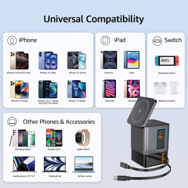 Logotrade promotional item image of: Urban Vitamin Sacramento 105W GAN charger+retractable cables