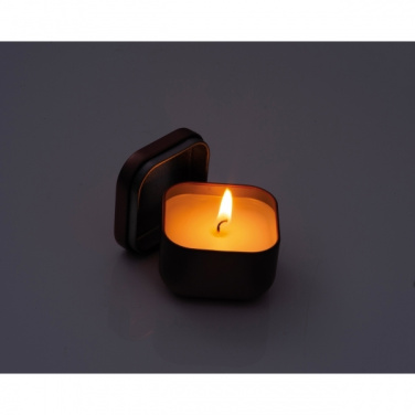 Logo trade promotional merchandise photo of: Candle in tin PRAGUE