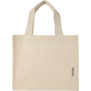 Logo trade advertising product photo of: Odessa 220 g/m² GRS recycled cotton mini gusset tote bag 9L