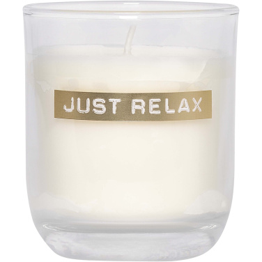 Logo trade promotional giveaways image of: Wellmark Discovery 250 ml hand soap dispenser and 150 g scented candle set