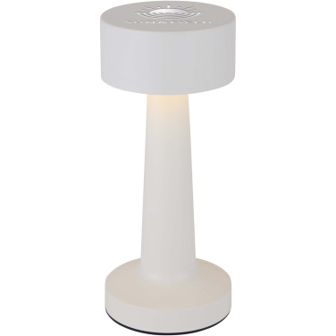 Logo trade promotional merchandise image of: Aludra rechargeable dimmable table lamp with 3 light modes