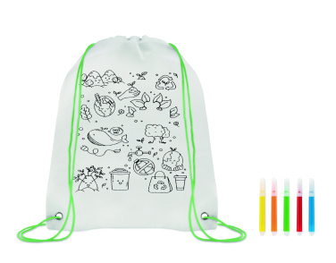 Logo trade promotional items picture of: Non woven kids bag with pens