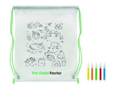 Logotrade corporate gift image of: Non woven kids bag with pens