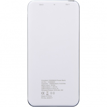 Logotrade ärikingituse foto: Pidev 10 000 mAh juhtmevaba toitepank LED-iga