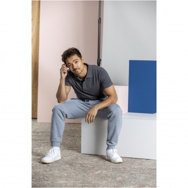 Logotrade meene foto: Grafiit lühikeste varrukatega meeste orgaaniline polo