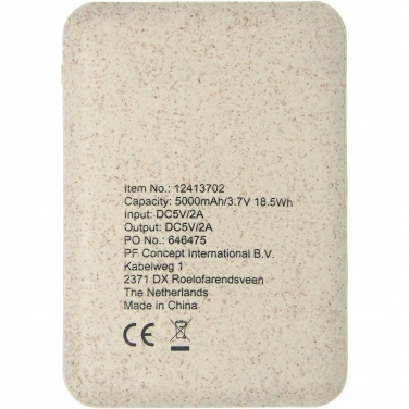 Logo trade ärikingi pilt: Asama 5000 mAh nisuõlgedest elektripank