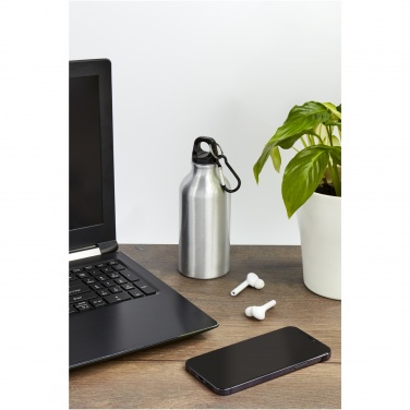 Logo trade firmakingituse pilt: Oregoni 400 ml RCS sertifikaadiga taaskasutatud alumiiniumist veepudel karabiiniga