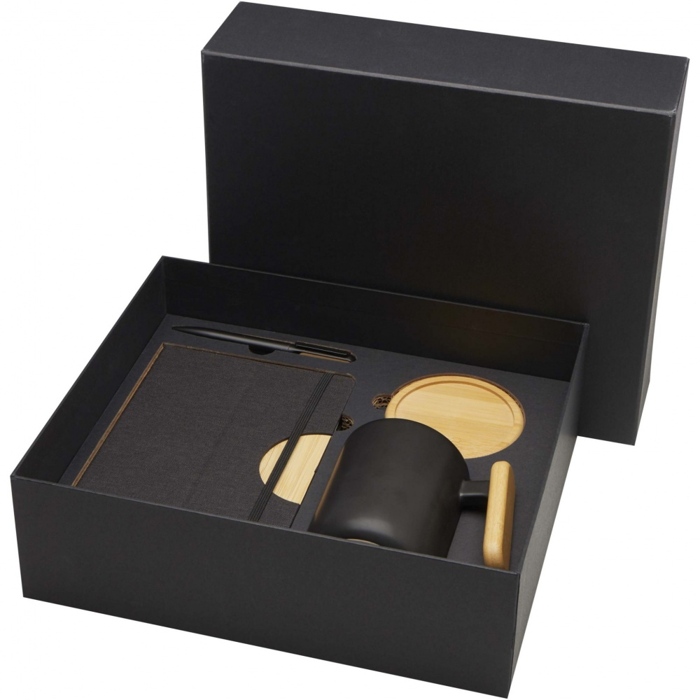 Logo trade firmakingi pilt: Kinkekomplekt Laura A5 märkmiku, pastaka ja kruusiga