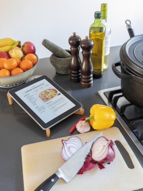 Logo trade firmakingi pilt: Bambusest kaasaskantav sülearvuti alus