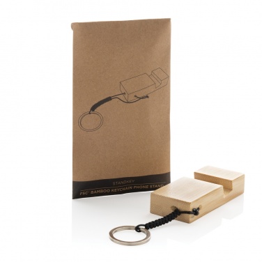 Logotrade reklaamkingituse foto: Standkey bambusest võtmehoidja telefonialus