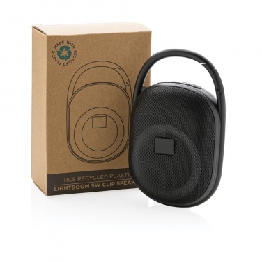 Logo trade reklaamkingitused foto: RCS taaskasutatud plastist Lightboomi 5W klambriga kõlar