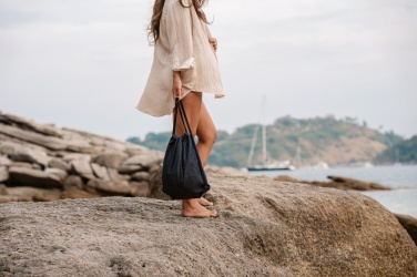 Logo trade reklaamkingituse pilt: Impact AWARE™ taaskasutatud teksariidest pingutusnööriga seljakott